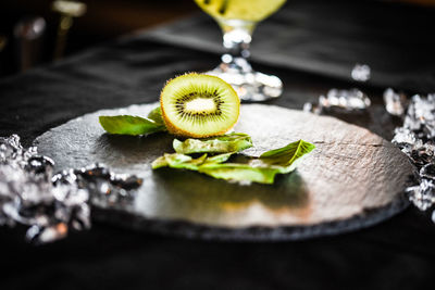 Close-up of fruits on table