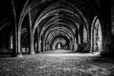 Empty corridor in old building