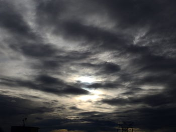 Low angle view of storm clouds in sky