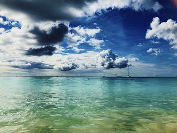 Scenic view of sea against sky