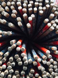 Full frame shot of colored pencils