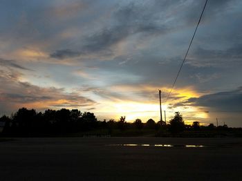 Silhouette of trees at sunset