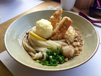 Close-up of served food