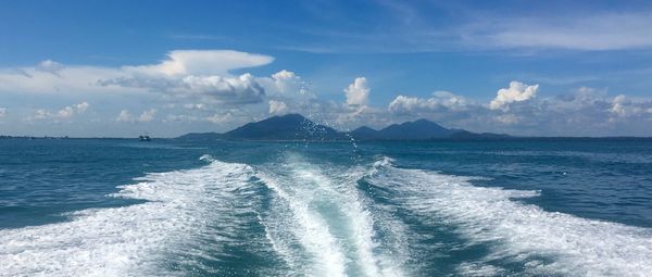 Panoramic view of sea against sky