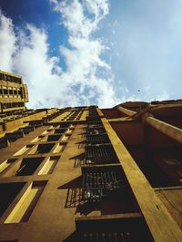 Low angle view of buildings against sky