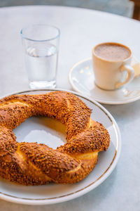 Close-up of food on table