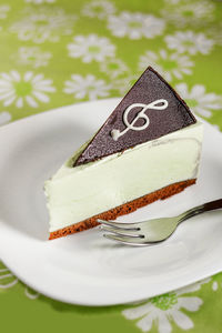 Close-up of cake in plate