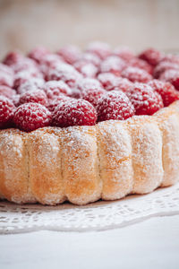 Close-up of cake on table