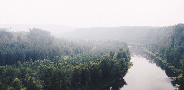 Scenic view of river against clear sky