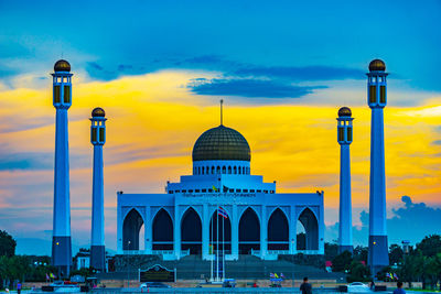 View of cathedral against sky during sunset