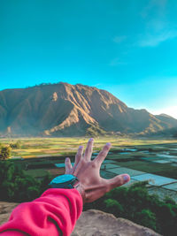 A fine morning upon a hill on lombok island, indonesia 