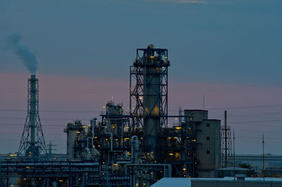 Factory scenery at dusk