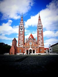 View of historical building against cloudy sky