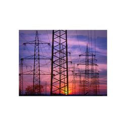 Low angle view of silhouette electricity pylon against sky