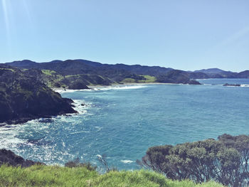 View of calm blue sea against the sky