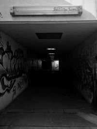 Empty corridor of building