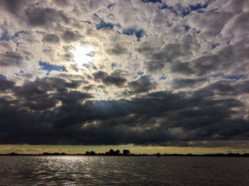 Scenic view of cloudy sky over sea