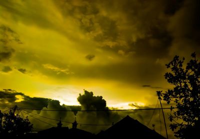 Low angle view of storm clouds in sky