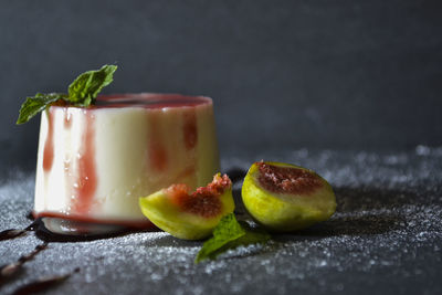 Close-up of food on table