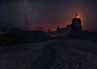 Scenic view of landscape at night