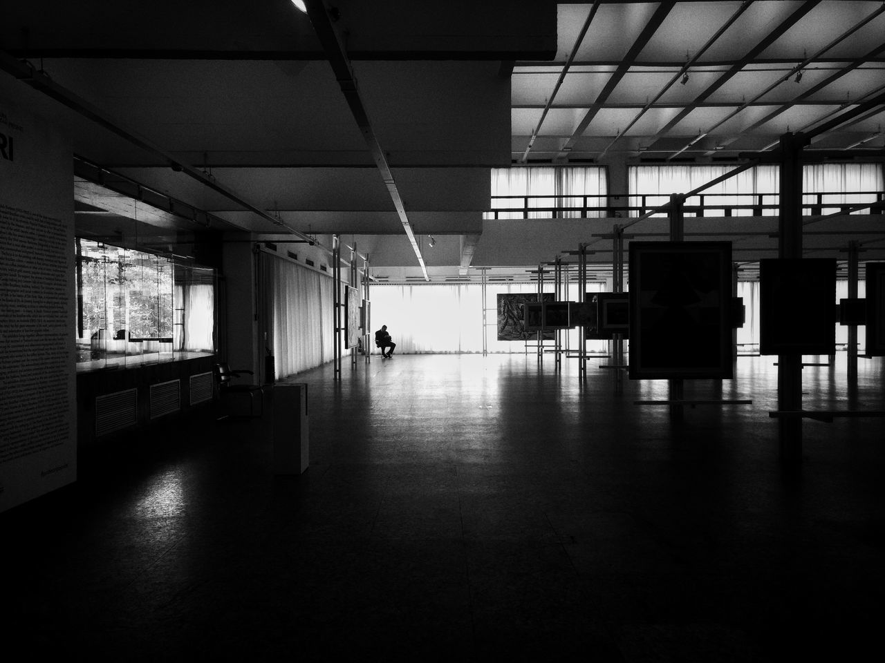 indoors, full length, architecture, walking, built structure, ceiling, distant, day, underpass, the way forward, city life