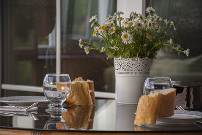 Close-up of potted plant on table