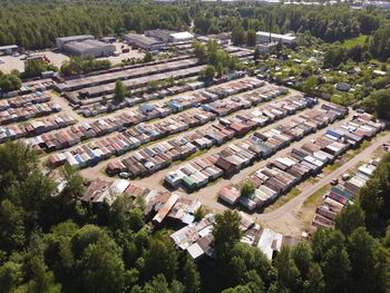 High angle view of townscape