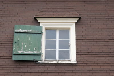 Closed door of building