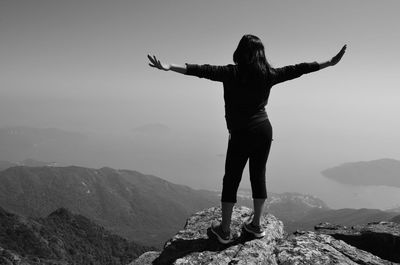 Man standing on mountain