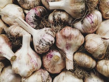 Full frame shot of onions for sale at market stall