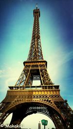 Low angle view of eiffel tower