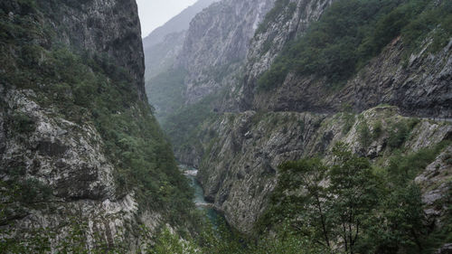 Scenic view of rocky mountains