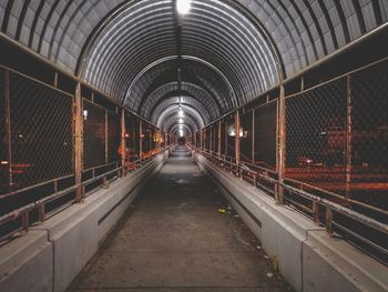 Illuminated underground walkway