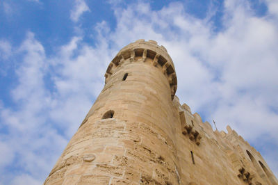 Low angle view of historical building against sky