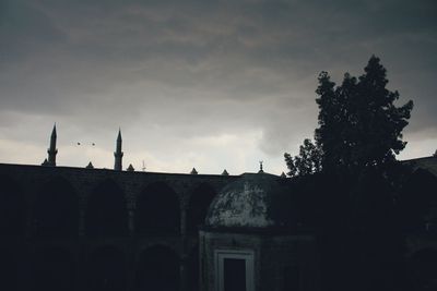 Low angle view of built structure against sky