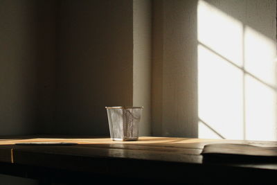 Close-up of open book on table