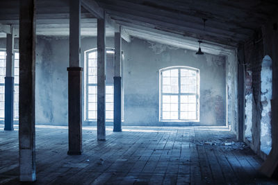 Interior of abandoned building