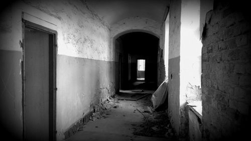 Corridor of abandoned building