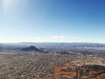 Aerial view of landscape against sky