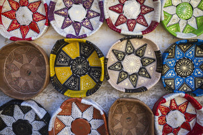 Full frame shot of multi colored lanterns