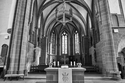 Altar in church