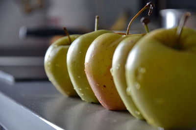 Close-up of bananas in container at home