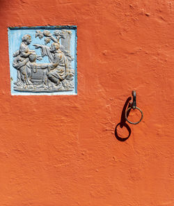 Close-up of graffiti on wall
