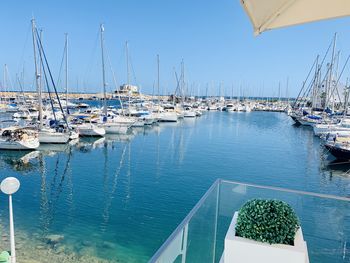 Boats in harbor