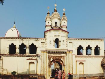 Low angle view of building against clear sky