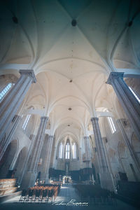 Low angle view of illuminated ceiling in building