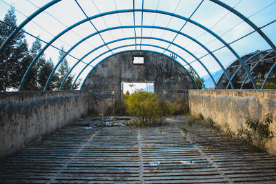 View of bridge against clear sky