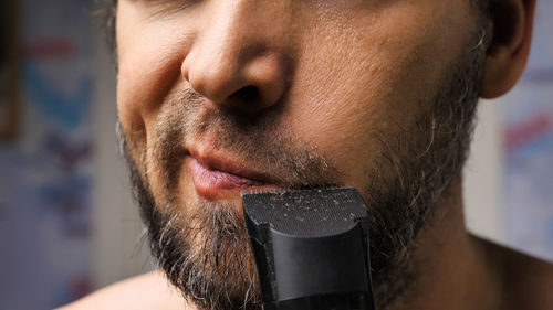 Close-up of man looking away