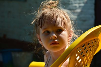 Close-up portrait of girl