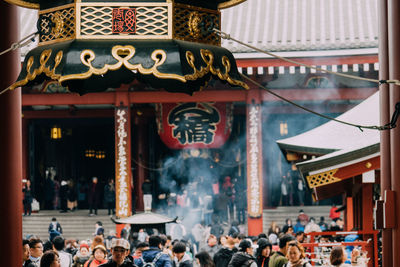 Crowd at temple